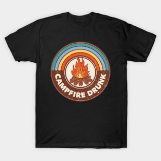 Campfire Drunk Funny Camping Hiking Backpack Drinking Campsite T-Shirt